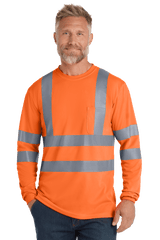 CornerStone Workwear Only CornerStone - Men's ANSI 107 Class 3 Long Sleeve Snag-Resistant Reflective T-Shirt