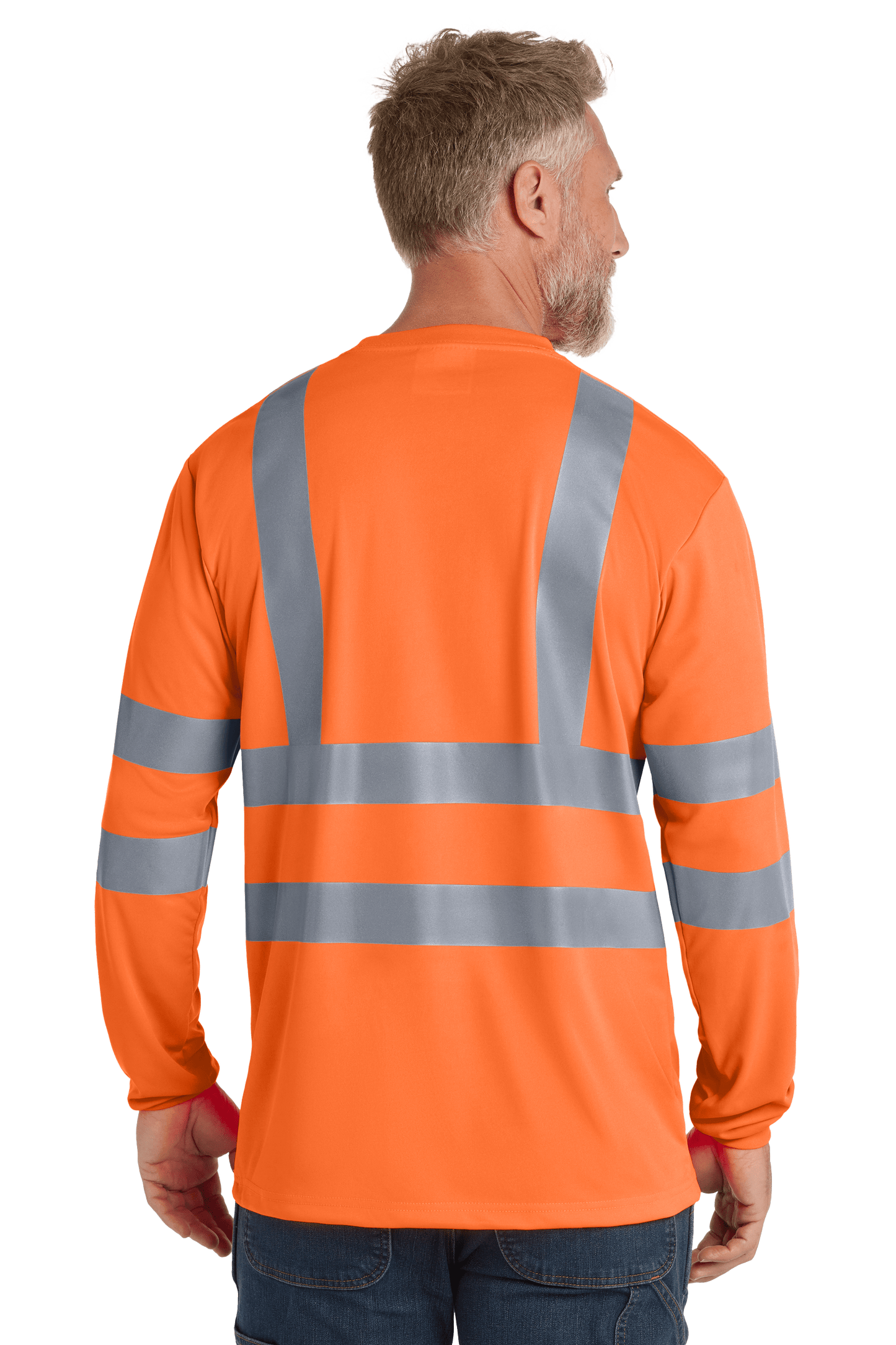 CornerStone Workwear Only CornerStone - Men's ANSI 107 Class 3 Long Sleeve Snag-Resistant Reflective T-Shirt