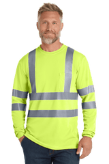 CornerStone Workwear Only CornerStone - Men's ANSI 107 Class 3 Long Sleeve Snag-Resistant Reflective T-Shirt