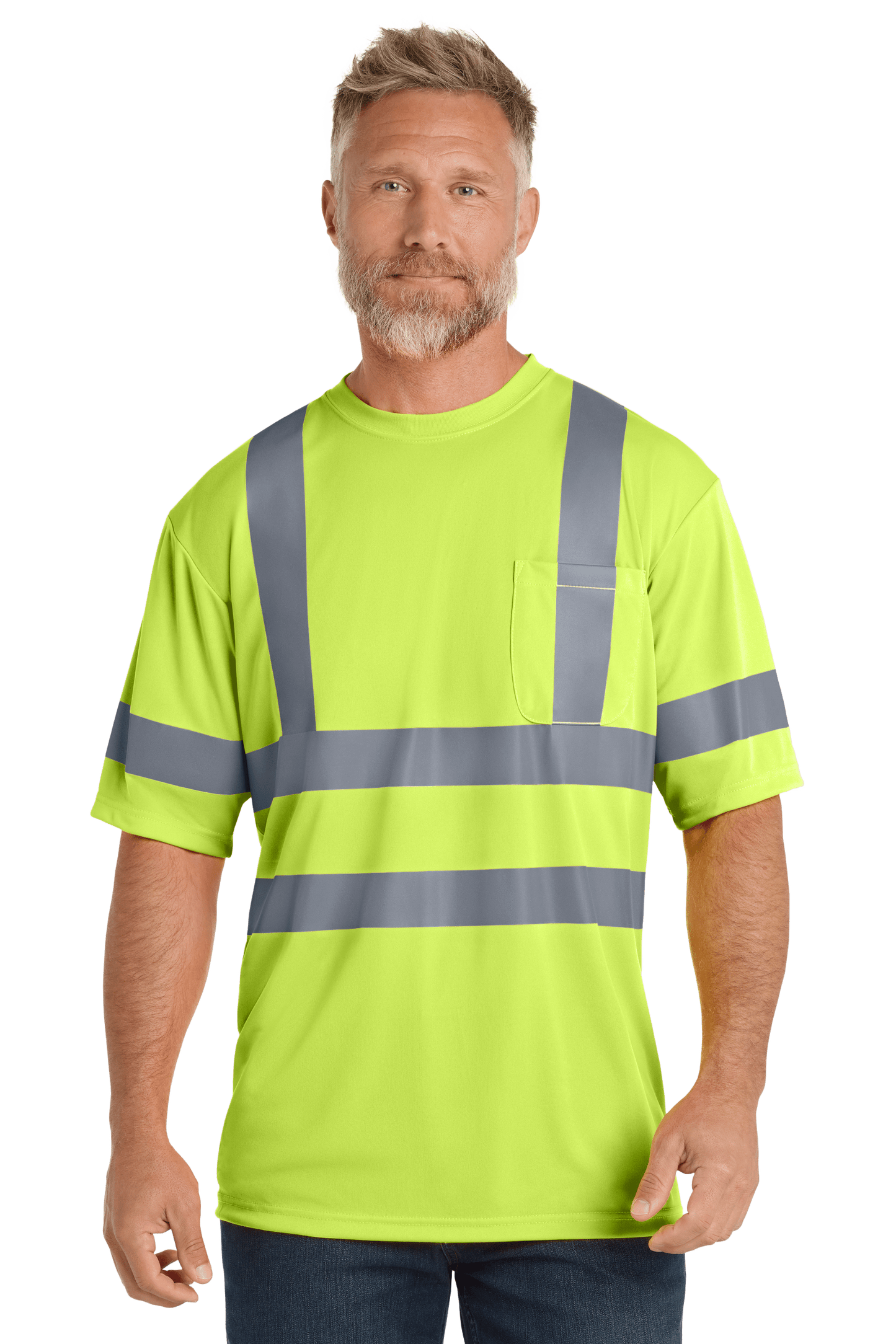 CornerStone Workwear Only CornerStone - Men's ANSI 107 Class 3 Snag-Resistant Reflective T-Shirt