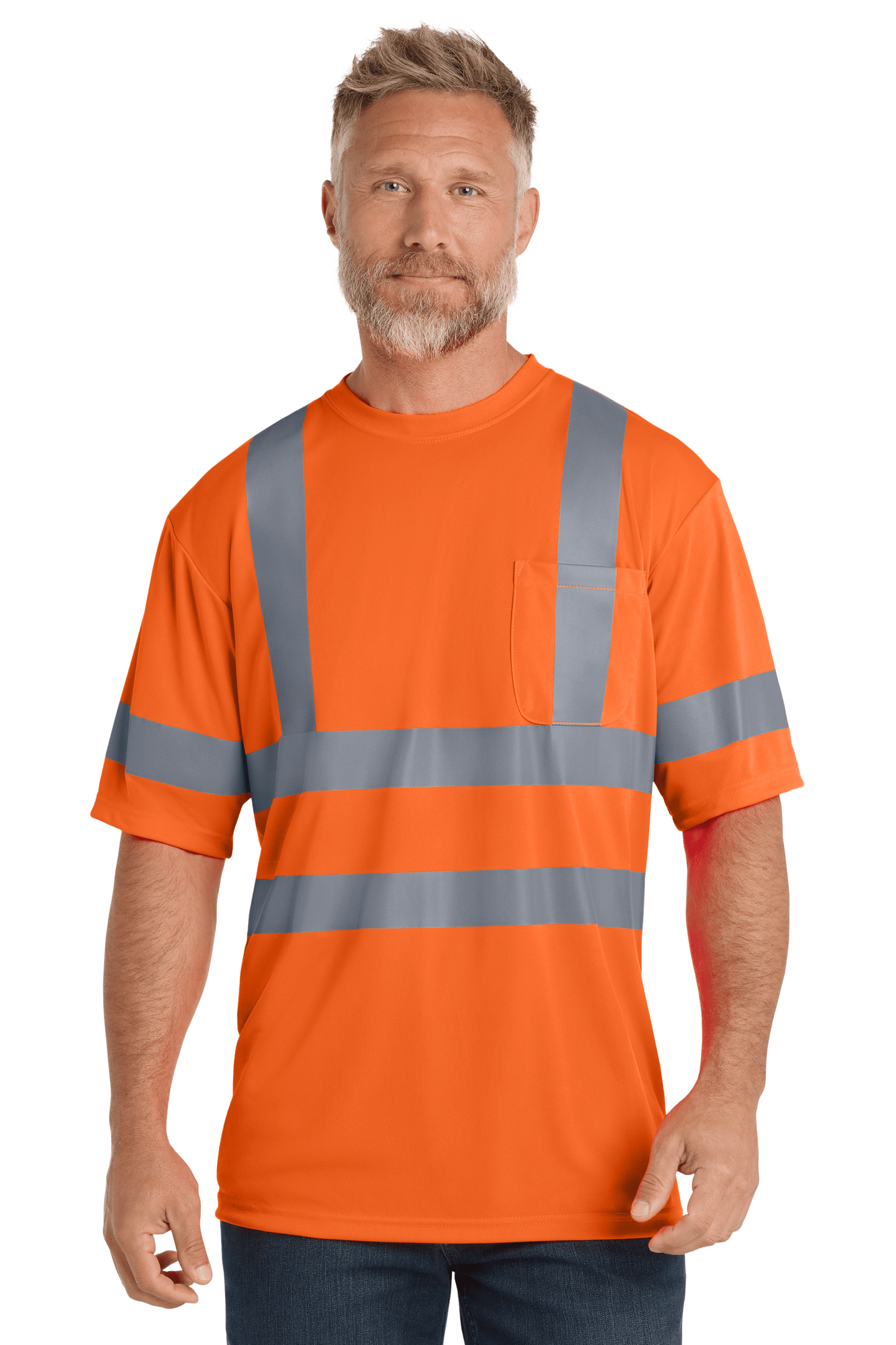 CornerStone Workwear Only CornerStone - Men's ANSI 107 Class 3 Snag-Resistant Reflective T-Shirt