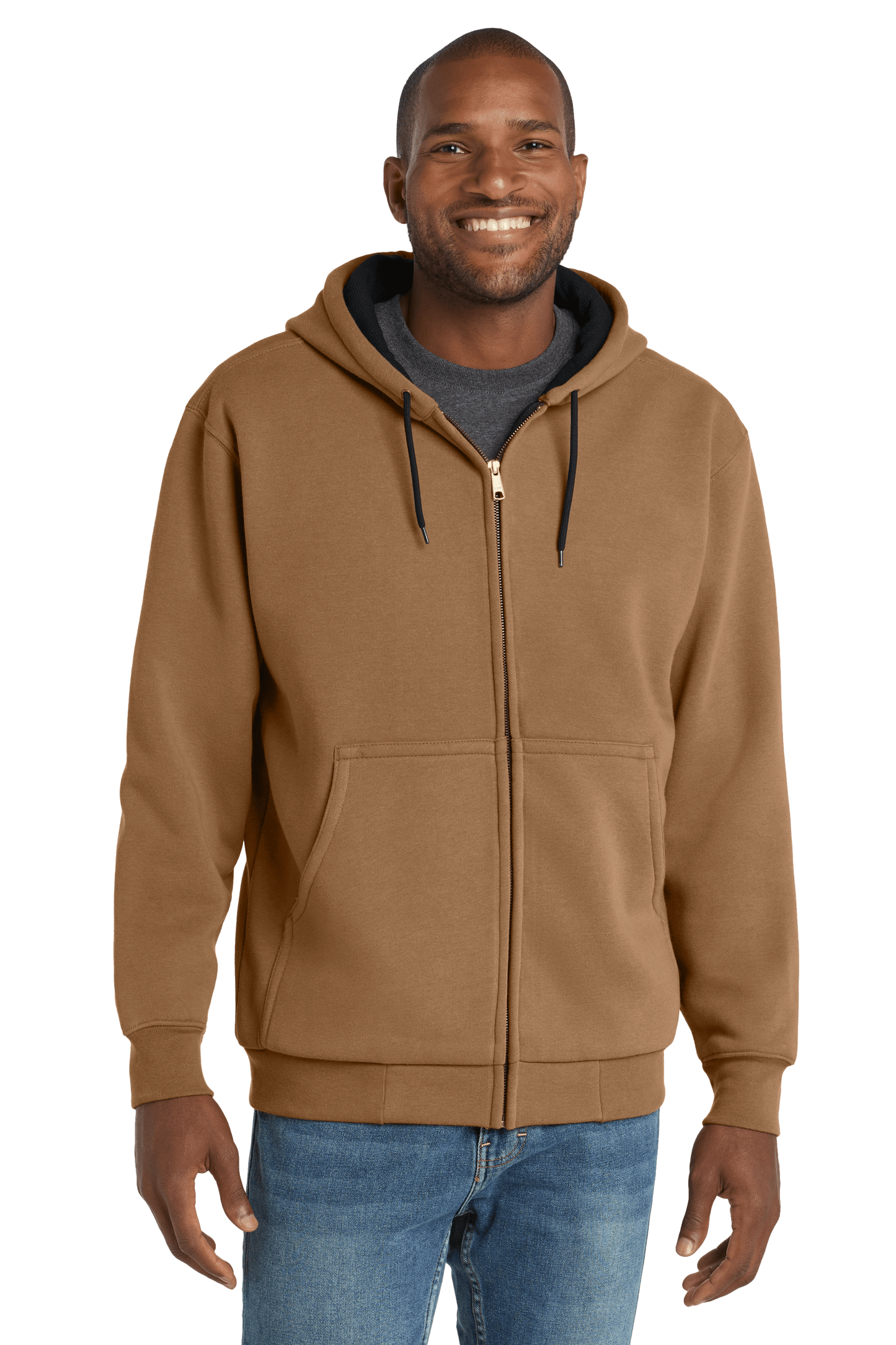 CornerStone Workwear Only CornerStone - Men's Heavyweight Full-Zip Hooded Sweatshirt w/ Thermal Lining