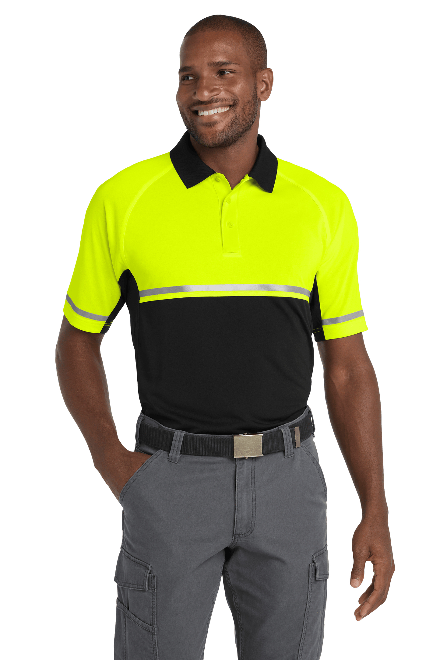 CornerStone Workwear Only CornerStone - Men's Select Lightweight Snag-Proof Enhanced Visibility Polo