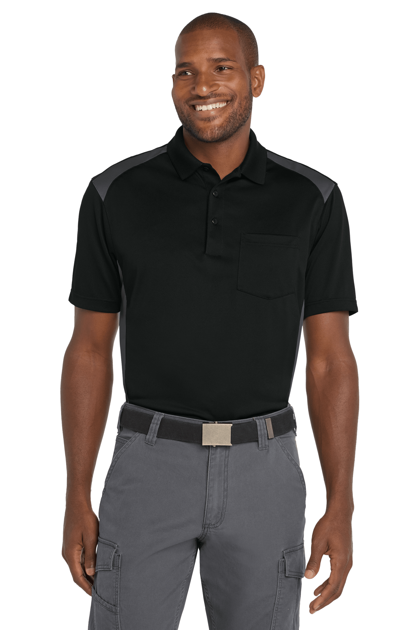 CornerStone Workwear Only CornerStone - Men's Select Snag-Proof Two Way Colorblock Pocket Polo