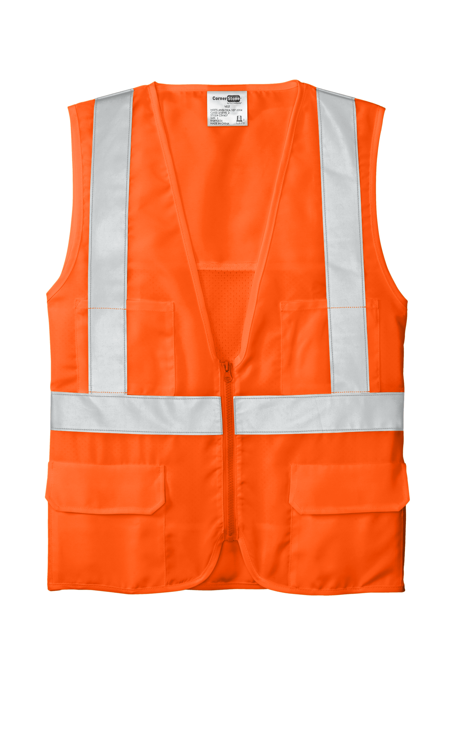 CornerStone Workwear Only S / Safety Orange CornerStone - Men's ANSI 107 Class 2 Mesh Back Safety Vest