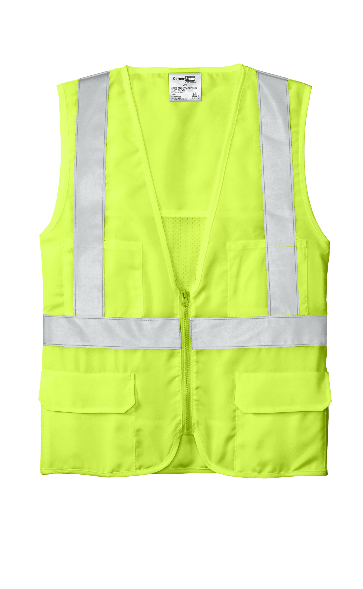 CornerStone Workwear Only S / Safety Yellow CornerStone - Men's ANSI 107 Class 2 Mesh Back Safety Vest