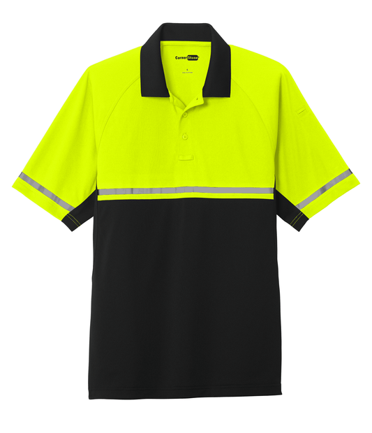 CornerStone Workwear Only Safety Yellow/Black / XS CornerStone - Men's Select Lightweight Snag-Proof Enhanced Visibility Polo