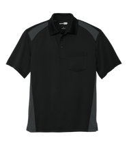 CornerStone Workwear Only XS / Black/Charcoal CornerStone - Men's Select Snag-Proof Two Way Colorblock Pocket Polo