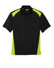 CornerStone Workwear Only XS / Black/Shock Green CornerStone - Men's Select Snag-Proof Two Way Colorblock Pocket Polo