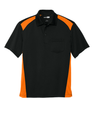 CornerStone Workwear Only XS / Black/Shock Orange CornerStone - Men's Select Snag-Proof Two Way Colorblock Pocket Polo