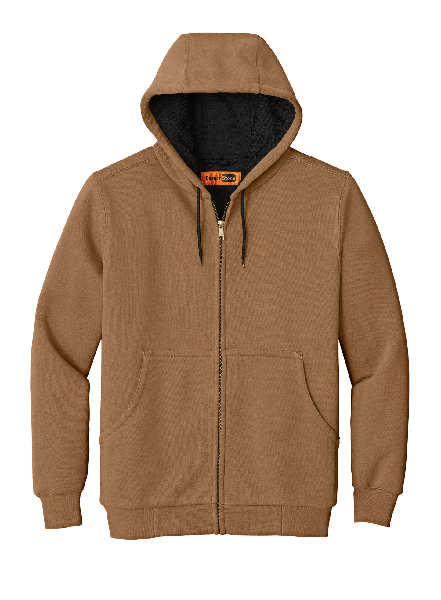 CornerStone Workwear Only XS / Duck Brown CornerStone - Men's Heavyweight Full-Zip Hooded Sweatshirt w/ Thermal Lining