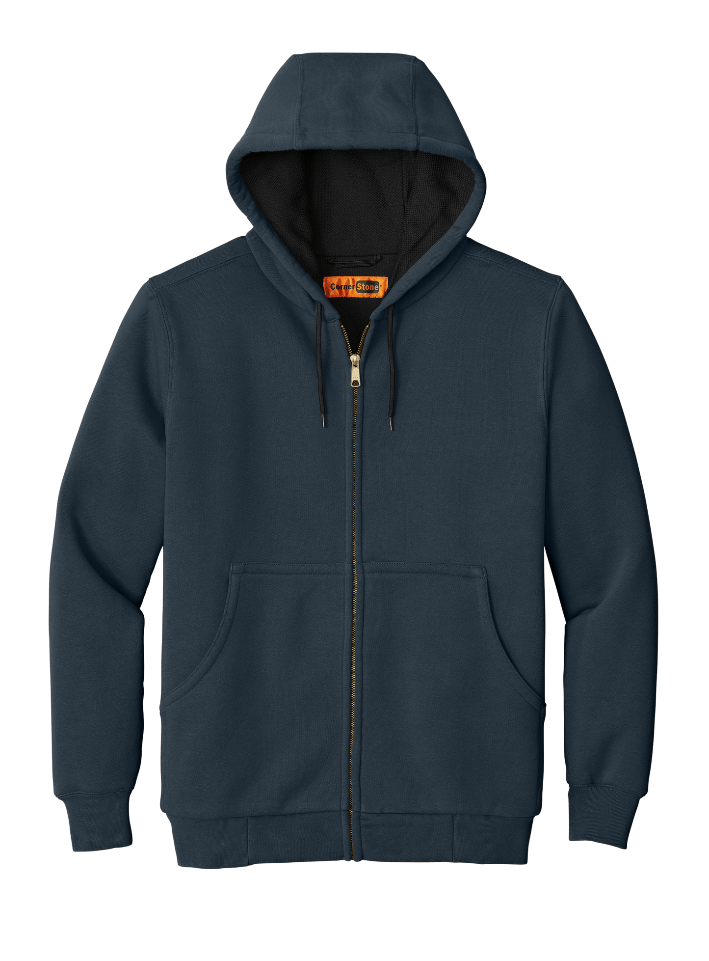 CornerStone Workwear Only XS / Navy CornerStone - Men's Heavyweight Full-Zip Hooded Sweatshirt w/ Thermal Lining
