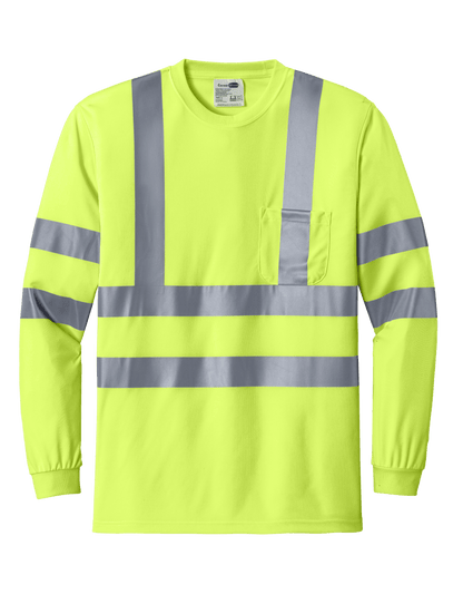 CornerStone Workwear Only XS / Safety Yellow CornerStone - Men's ANSI 107 Class 3 Long Sleeve Snag-Resistant Reflective T-Shirt
