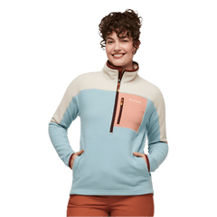 Cotopaxi Outerwear XXS / Cream & Sea Spray Cotopaxi - Women's Abrazo Half-Zip Fleece Jacket