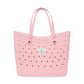 Crocs Bags One Size / Powder Pink/White Crocs - Large Medium Tote
