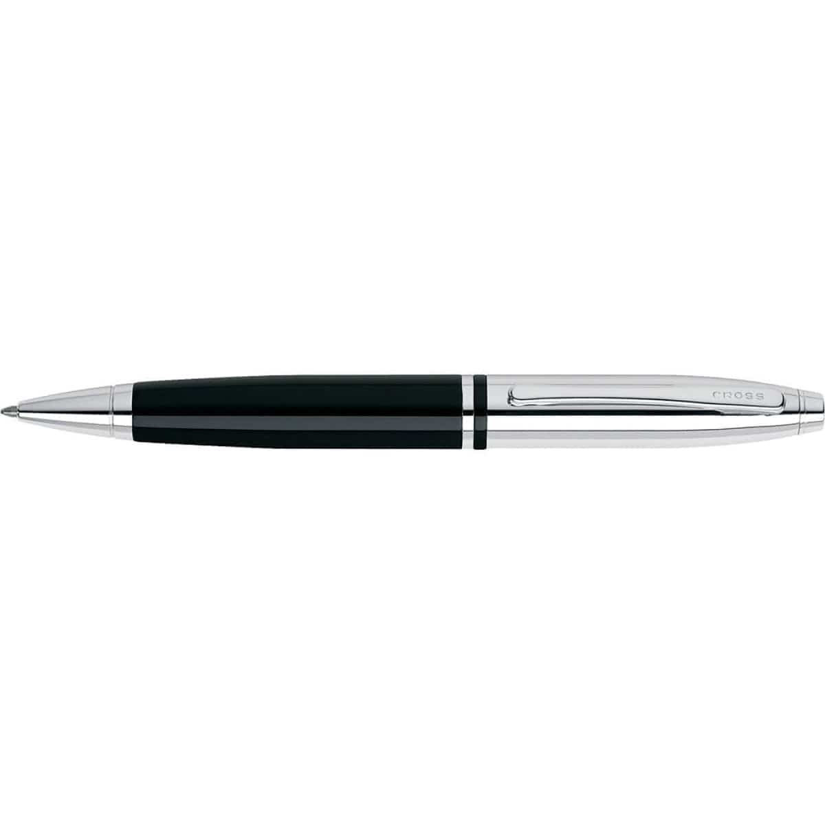 Cross Writing Instruments One Size / Black Cross - Calais Chrome & Black Lacquer Ballpoint Pen