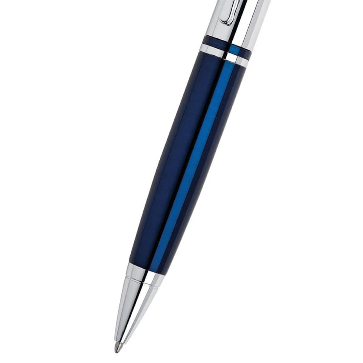 Cross Writing Instruments One Size / Blue Cross - Calais Chrome & Blue Lacquer Ballpoint Pen