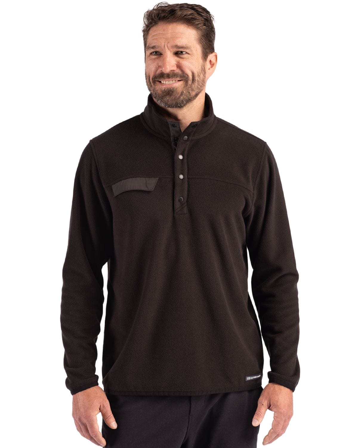 Cutter & Buck Fleece Cutter & Buck - Men's Woodland Recycled Fleece Snap Pullover