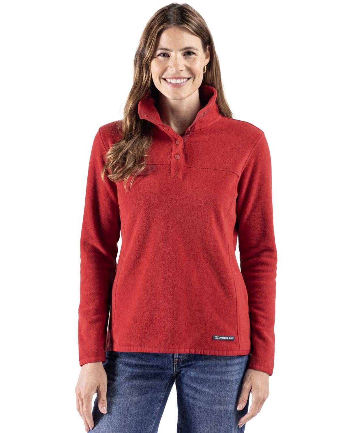 Cutter & Buck Fleece Cutter & Buck - Women's Woodland Recycled Fleece Snap Pullover