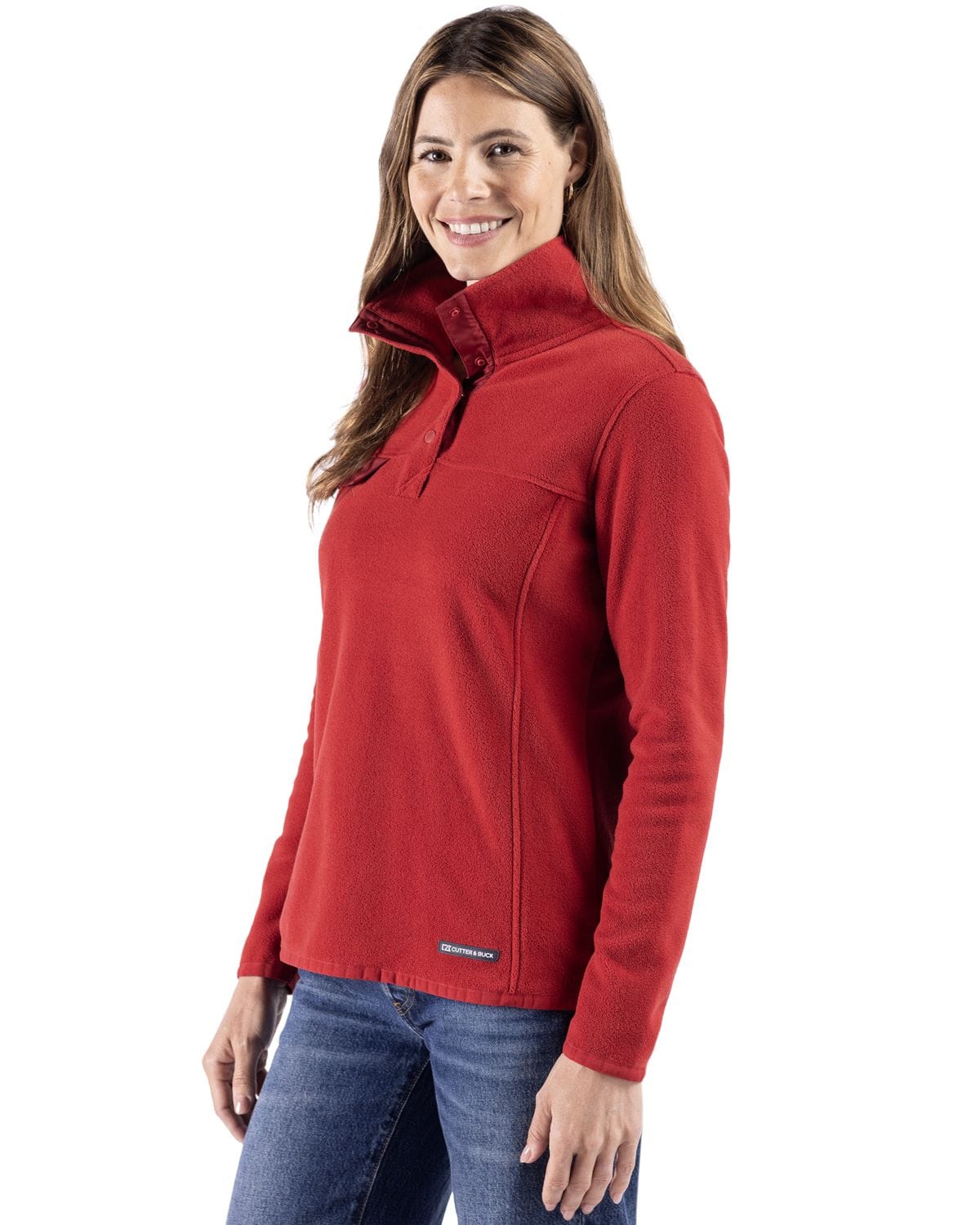Cutter & Buck Fleece Cutter & Buck - Women's Woodland Recycled Fleece Snap Pullover