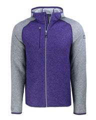 Cutter & Buck Fleece S / College Purple Heather/Polished Heather Cutter & Buck - Men's Mainsail Hooded Jacket