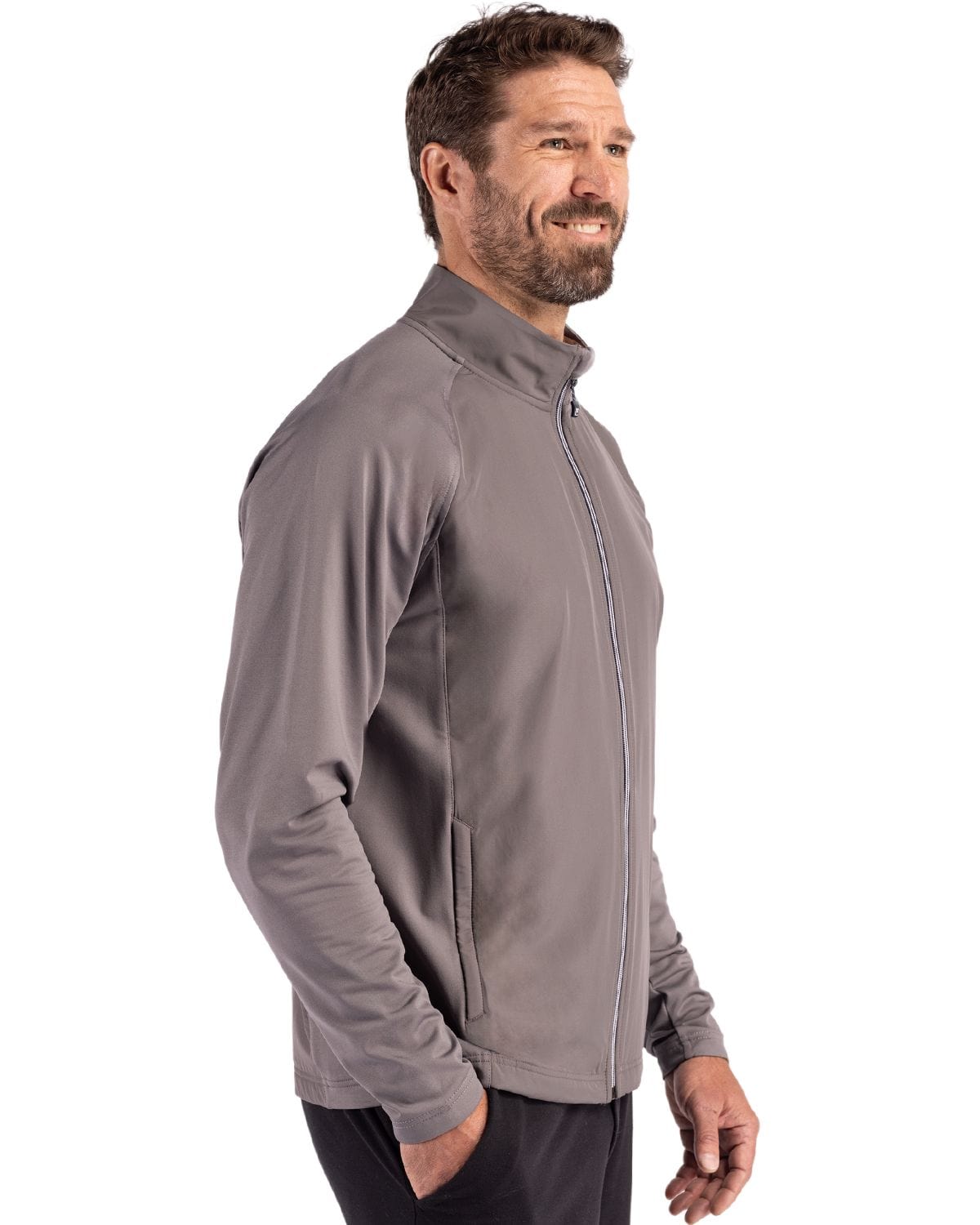 Cutter & Buck Layering Cutter & Buck - Men's Adapt Eco Knit Full Zip Jacket - BIG/TALL
