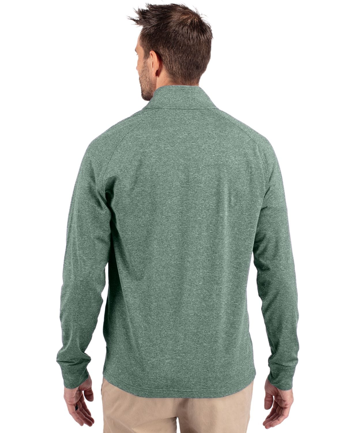 Cutter & Buck Layering Cutter & Buck - Men's Adapt Eco Knit Heather Quarter-Zip Pullover