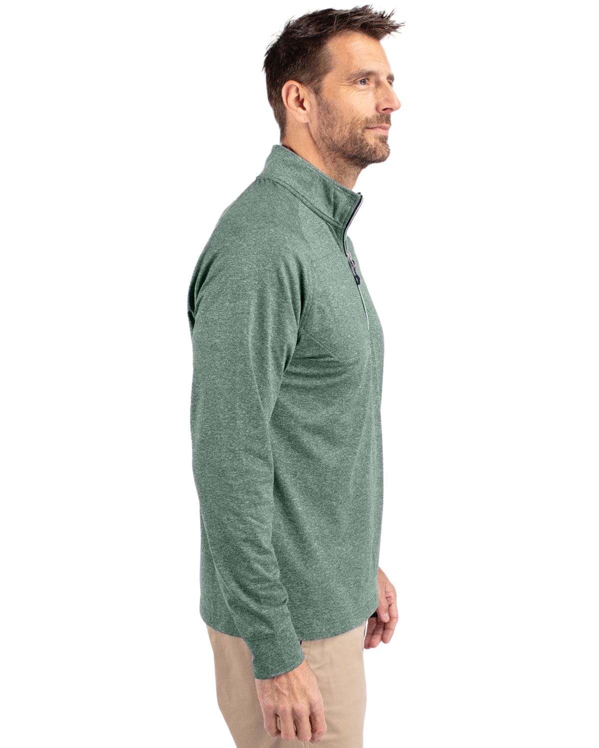 Cutter & Buck Layering Cutter & Buck - Men's Adapt Eco Knit Heather Quarter-Zip Pullover