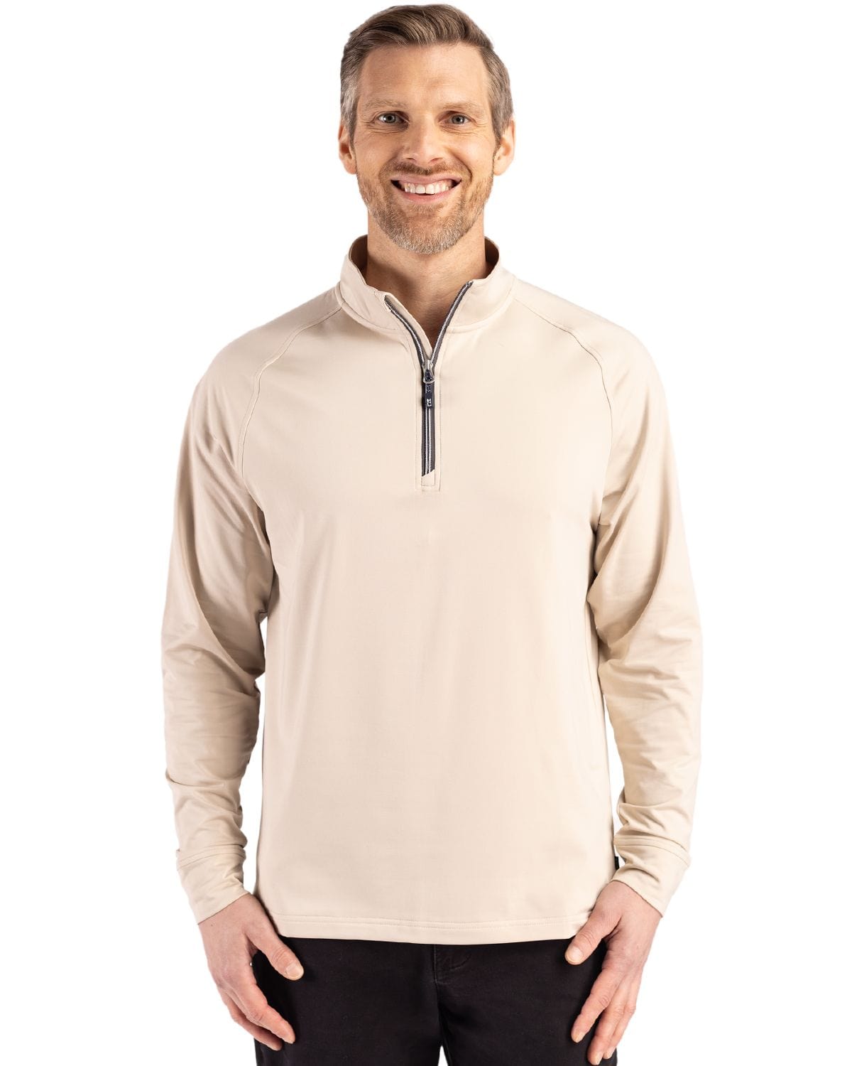 Cutter & Buck Layering Cutter & Buck - Men's Adapt Eco Knit Quarter Zip Pullover