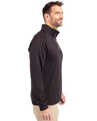 Cutter & Buck Layering Cutter & Buck - Men's Adapt Eco Knit Quarter Zip Pullover w/ Contrast Zipper
