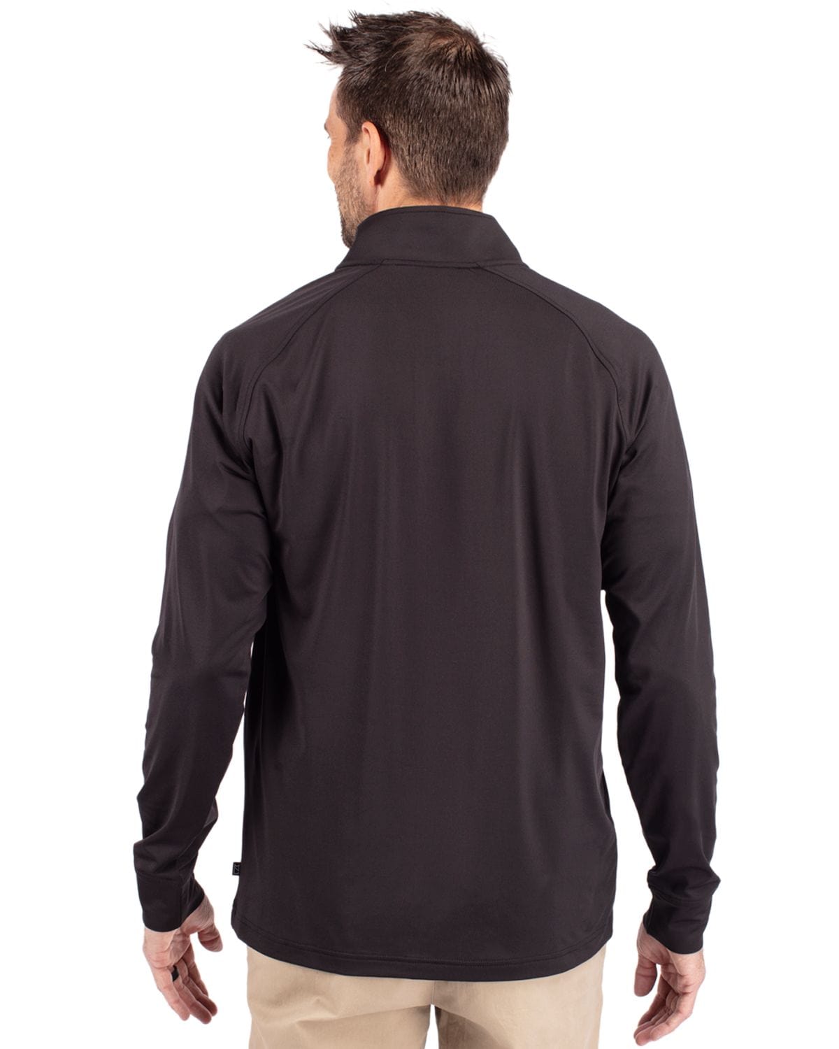 Cutter & Buck Layering Cutter & Buck - Men's Adapt Eco Knit Quarter Zip Pullover w/ Contrast Zipper