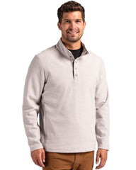 Cutter & Buck Layering Cutter & Buck - Men's Hunt's Point Textured Fleece Recycled Snap Pullover