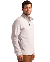 Cutter & Buck Layering Cutter & Buck - Men's Hunt's Point Textured Fleece Recycled Snap Pullover