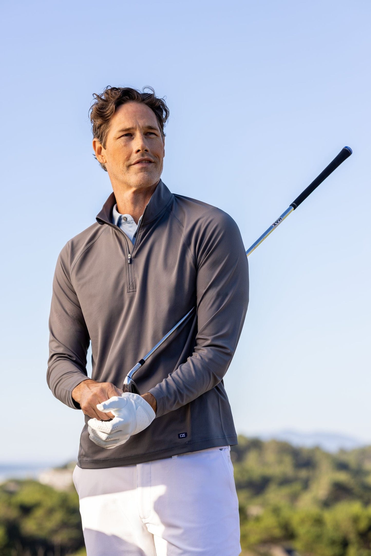 Cutter & Buck Layering Cutter & Buck - Men's Prospect Featherlight Stretch 1/4-Zip
