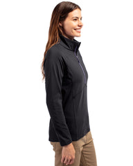 Cutter & Buck Layering Cutter & Buck - Women's Adapt Eco Knit Half Zip Pullover w/ Contrast Zipper