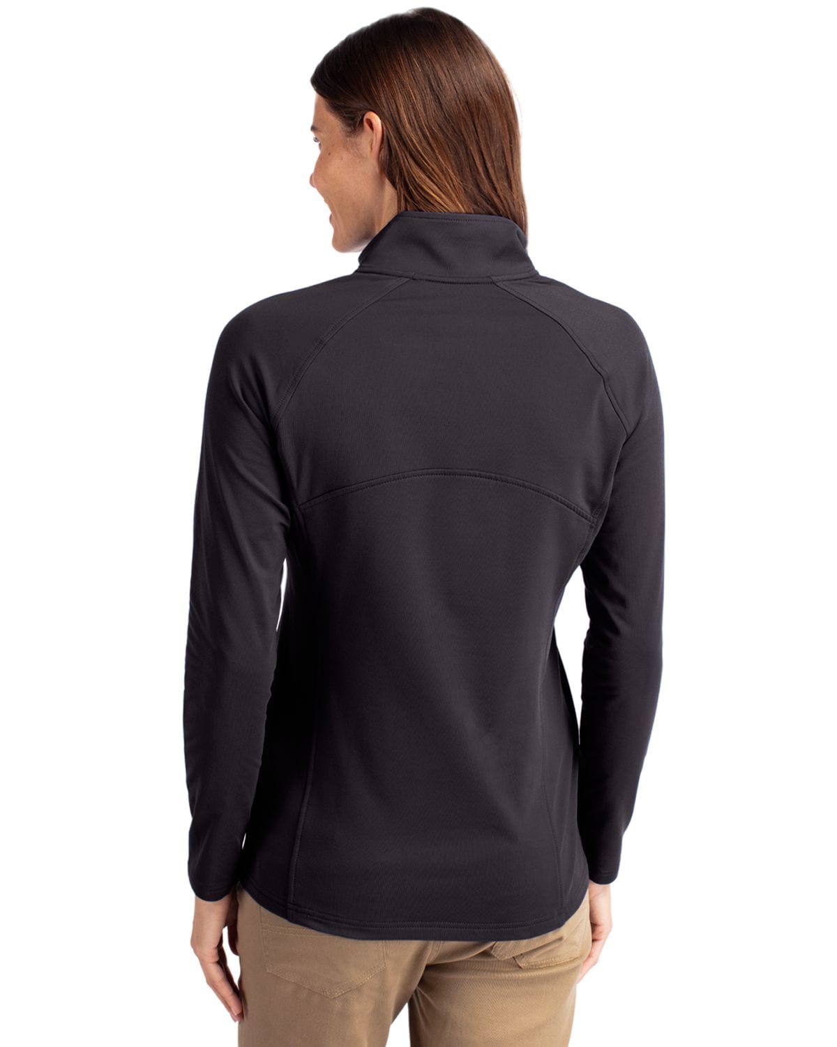 Cutter & Buck Layering Cutter & Buck - Women's Adapt Eco Knit Half Zip Pullover w/ Contrast Zipper