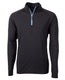 Cutter & Buck Layering S / Black/Atlas Cutter & Buck - Men's Adapt Eco Knit Quarter Zip Pullover w/ Contrast Zipper