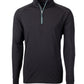 Cutter & Buck Layering S / Black/Hunter Cutter & Buck - Men's Adapt Eco Knit Quarter Zip Pullover w/ Contrast Zipper