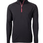 Cutter & Buck Layering S / Black/Red Cutter & Buck - Men's Adapt Eco Knit Quarter Zip Pullover w/ Contrast Zipper