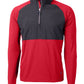 Cutter & Buck Layering S / Cardinal Red/Black Cutter & Buck - Men's Adapt Eco Knit Hybrid Quarter-Zip Pullover