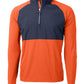 Cutter & Buck Layering S / College Orange/Navy Blue Cutter & Buck - Men's Adapt Eco Knit Hybrid Quarter-Zip Pullover
