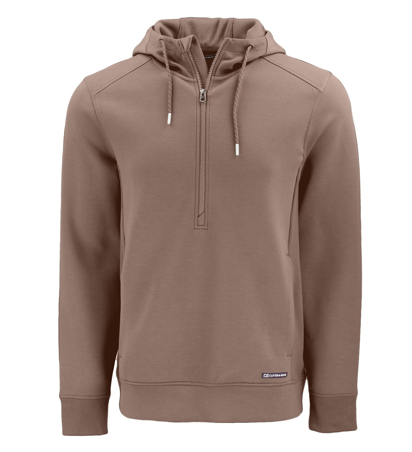 Cutter & Buck Layering S / Mushroom Cutter & Buck - Men's Roam Recycled Half-Zip Hooded Pullover