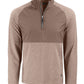 Cutter & Buck Layering S / Mushroom Heather Cutter & Buck - Men's Adapt Eco Knit Hybrid Quarter-Zip Pullover