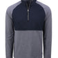 Cutter & Buck Layering S / Navy Blue Heather/Navy Blue Cutter & Buck - Men's Adapt Eco Knit Hybrid Quarter-Zip Pullover
