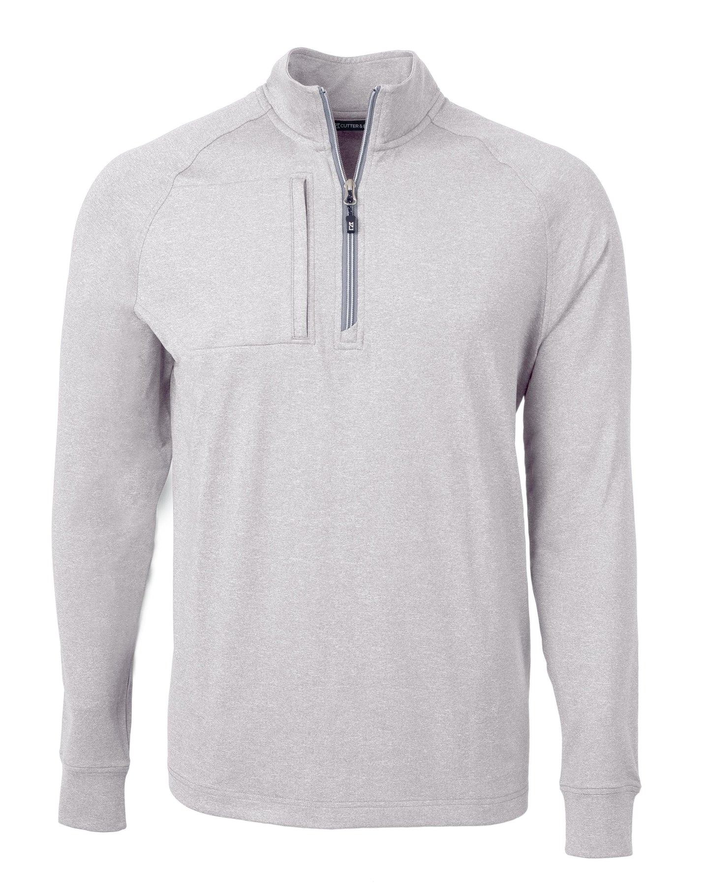 Cutter & Buck Layering S / Polished Heather Cutter & Buck - Men's Adapt Eco Knit Heather Quarter-Zip Pullover