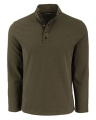 Cutter & Buck Layering S / Poplar Cutter & Buck - Men's Hunt's Point Textured Fleece Recycled Snap Pullover