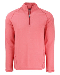 Cutter & Buck Layering S / Red Heather Cutter & Buck - Men's Peshastin Fleece Recycled Half Zip Pullover