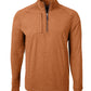 Cutter & Buck Layering S / Texas Orange Heather Cutter & Buck - Men's Adapt Eco Knit Heather Quarter-Zip Pullover