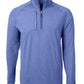 Cutter & Buck Layering S / Tour Blue Heather Cutter & Buck - Men's Adapt Eco Knit Heather Quarter-Zip Pullover
