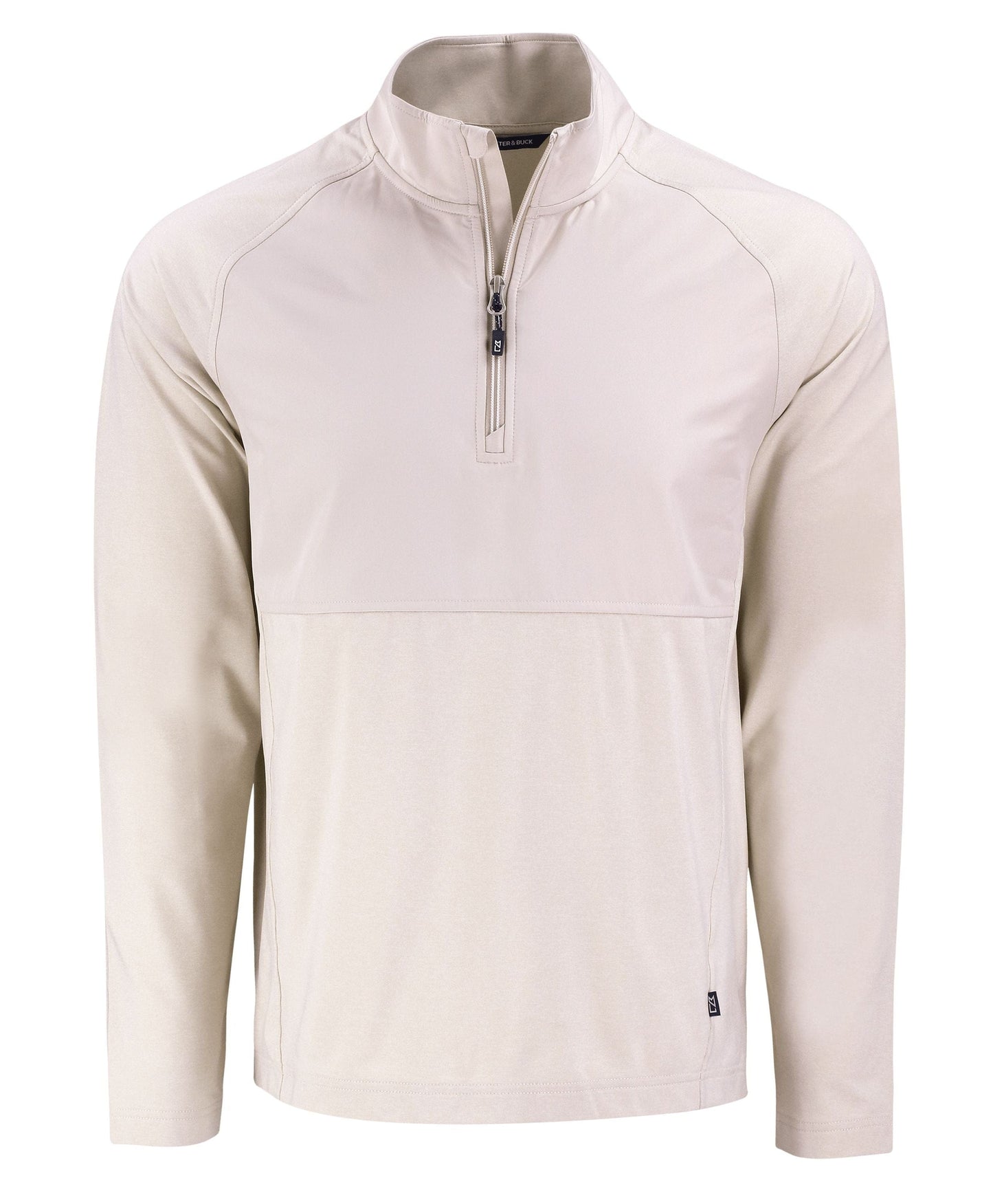 Cutter & Buck Layering S / Wheat Heather Cutter & Buck - Men's Adapt Eco Knit Hybrid Quarter-Zip Pullover